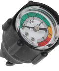 Inflatable Boat Air Pressure Gauge With Digital Display For Kayaks, Paddle Boards And Surfboards, close-up view of dial and material.