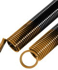 Heavy Duty 180 Lb Garage Door Extension Springs Two Pack With Double Loop Design And Precision E Coating, gold close-up