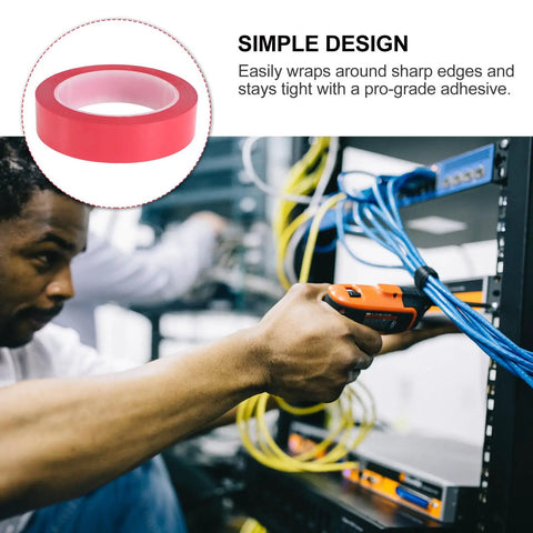Packove 6Pcs Liquid Rubber Electrical Tape Waterproof, red tape applied for wiring in an electrical setup.