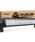 22 Inch 120W LED Light Bar Flood And Spot Combo For SUV Truck ATV UTV Boat Off Road Driving Lights IP67 Waterproof Long Range Vision And Durable Construction with packaging