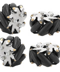 4 Piece 48mm Steel Mecanum Wheels Set For Robot Cars And RC Models, Left And Right Omni Wheels With 8 TPR Rollers Each