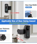 Anti Theft Doorbell Mount For Video Doorbell Second Gen No Drill Wall Bracket Keeps Your Camera Safe From Theft in use on door.