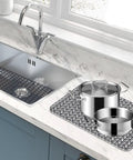 Silicone Sink Protector Mat 26 By 14 Inches For Kitchen Sink Dishes And Glassware Rust Proof Durable No Slip With Pots