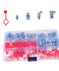 Zerk Nipples Fitting Assortment Kit With Covers For Auto And Machinery Lubrication Includes Straight 90 Degree And 45 Degree Fittings
