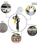 HVLP Mini Spray Gun with 0.8 mm Nozzle and 125cc Gravity Feed Cup, lightweight air paint sprayer for auto detailing and home makeovers.