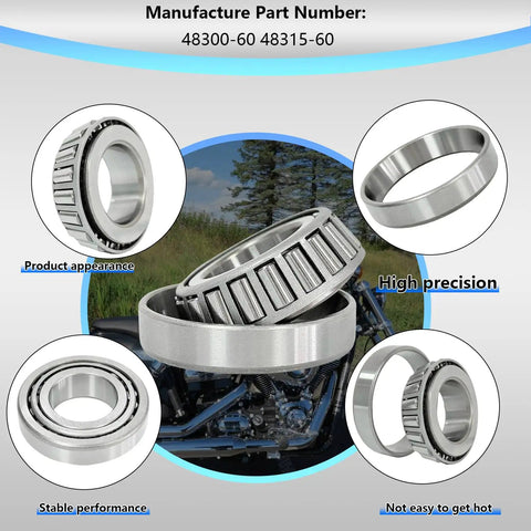 Close-up of Steering Stem Bearing Seal Kit Fits FX FXWG FXST FLST XL FXR VRod and most V Twin Touring Softail Dyna Sportster 1984-2016