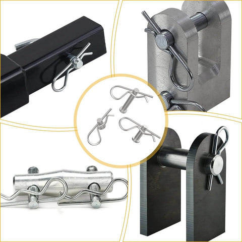 Beefy 12Pcs M8 Clevis Pins And M3 X 60Mm R Shape Cotter Clips Set In 304 Stainless Steel, Flat Head Fasteners for hitch systems