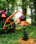 60 HP Three-Point Post Hole Digger With Nine Inch Auger Attachment for Cat 1 Tractors used for yard work