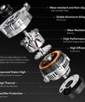 Exploded view of Chevrolet Traverse 170 Amp 3.6L Alternator Replacement Direct Fit For 2009 To 2017 Models with labeled parts.