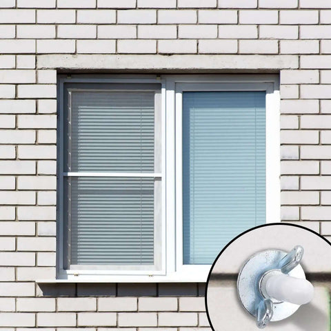 All In One Hurricane Anchor Kit 40 Set Quarter Inch 20 Thread For Window Board Panel And Shutter Mounting with protective cap installed