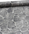 Dark Grey Castle Stone Peel And Stick Wallpaper Roll 20m Self Adhesive Rock Texture Wall Covering For Living Room