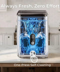 Chewable Cafe Style Nugget Ice Maker For Home And Office And RV 33 Lb Per Day Countertop Machine self-cleaning view