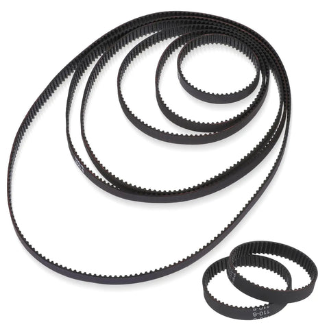 Eight Piece Timing Belt Set For 3D Printers Open Synchronous Belts 6mm Wide With 110mm 112mm 122mm 158mm 200mm 280mm 300mm 400mm Lengths