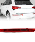 Left Driver Side Rear Bumper Tail Light Fog Lamp For Audi Q5 2009 2016 Replacement 8R0945095B with clear red lens.