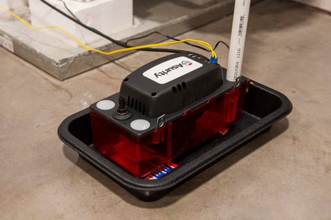 Automatic Condensate Pump With 22 Foot Lift And 20 Foot Three Eighth Inch Tubing For HVAC Equipment, 120 Volt, Removable Check Valve