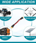 Beefy XT60 Extension Cable 10AWG 0.5ft Male To Female Connector for RC batteries, drones, solar panels, and FPV gear.