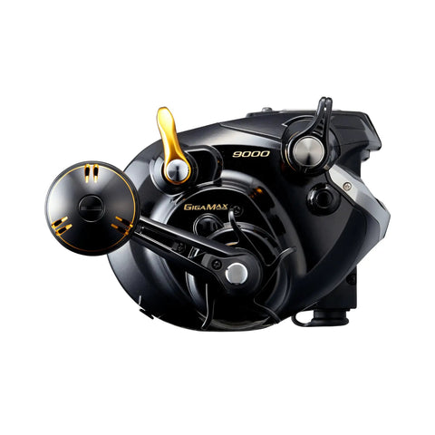 BeastMaster 9000 B Electric Fishing Reel With GigaMax Motor front view showing controls and handle