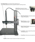 Heat Set Insert Press Tool With Soldering Iron For Threaded Inserts, Brass Knurled Insert Nuts, Heat Insert Kit For M2 Through M8