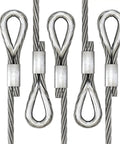 Beefy Heavy Duty Aluminum Crimping Loop Sleeve Set For 1 Millimeter Wire Rope Ends Double Ferrule Aluminum Cable Sleeve For Rock Solid Secure Cable Line Endings 100 Pcs Durable Lightweight Corrosion Resistant With Polished Finish, 1mm wire rope loop ends