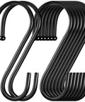 Heavy Duty 3.5 Inch S Hooks Set of 24 Black Metal S Shaped Hooks for Hanging Plants Towels Pans Bags Utensils and More