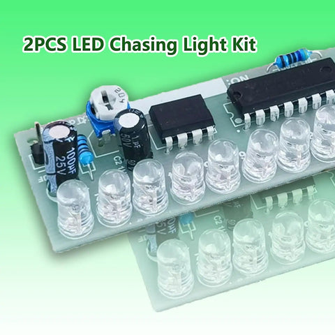 Dual Chip Soldering Kit For Electronics Beginner Noob Friendly Practice Set With NE555 Timer And CD4017 Decade Counter