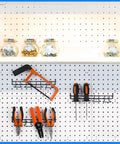 4 Piece Pegboard Tool Hooks Set With Stainless Steel Ring Hangers For Pliers And Small Tools, Easy Clip On Display Hooks