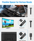 Flexible spacers and screws in use for No Sweat Vesa Tv Mounting Hardware Kit Complete M4 M5 M6 M8 for large screens.