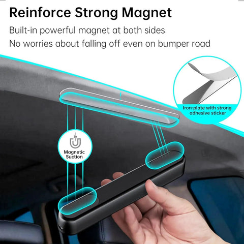 Wireless Car Interior Lights 2 Pack With Motion Sensor Rechargeable 1500mAh Dome Roof Ceiling Light for cars with magnet mount
