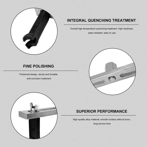 Adjustable Fuel Pump Lock Ring Tool For Easy Removal And Installation, Universal Alloy Steel Gas Tank Lid Cover Spanner Repair Kit highlights.