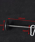 Steel hook and bar with dimensions for Hand Grip Ball For Dumbbell Bracket Set Anti Slip Surface And Easy Detachment Yellow PC And Steel Fitness Gear