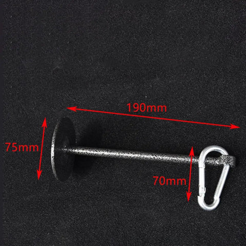 Steel hook and bar with dimensions for Hand Grip Ball For Dumbbell Bracket Set Anti Slip Surface And Easy Detachment Yellow PC And Steel Fitness Gear
