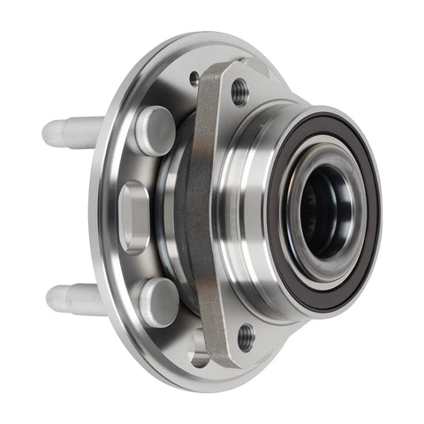 Front view of Front Wheel Bearing Hub Assembly 5 Lug With ABS 1 Piece Replacement For Allure Lacrosse Regal Malibu Impala