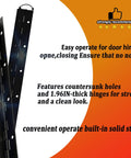 Four Pack Six Inch Matte Black Piano Hinges Built Tough With 304 Stainless Steel For Hella Durability And Slick Rust Proof Performance On Doors And Cabinets with countersunk holes