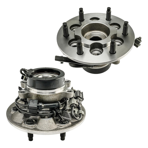 Pair Front Wheel Bearing Hub Assembly With ABS For Chevy Colorado 2004 Through 2008 4WD And GMC Canyon 2004 Through 2008 4WD Plus Isuzu I-350 2006 And Isuzu I-370 2007 Through 2008 4WD Durable Ready To Install Smooth Ride, close up view