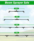 Four Nozzle Sprayer Boom Kit With Three Eighths Inch Brass Fitting size options; 21in, 36in, 56in, 74in, shown against cloudy sky