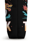 Side view of Paddling Team Tote Bag for Dragon Boat Racing Enthusiasts showing dragon design and reinforced seams.