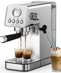 Score That Cafe Style Shot At Home With A 20 Bar Espresso Machine Boasting A Built In Steam Wand and Milk Frother for Silky Lattes.