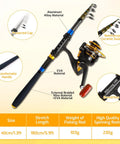 All In One Kids Fishing Pole Set With Telescopic Rod And Spincast Reel For Beginners Youth Complete Fishing Kit with details