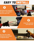 Easy installation steps for Knockout 10 Piece EV1 Fuel Injector Connectors showing wires, crimping, and sealing boot.