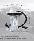 Direct Fit Electric Fuel Pump Assembly With Sending Unit For 1999-2004 Jeep Grand Cherokee 4.0L And 4.7L dimensions shown
