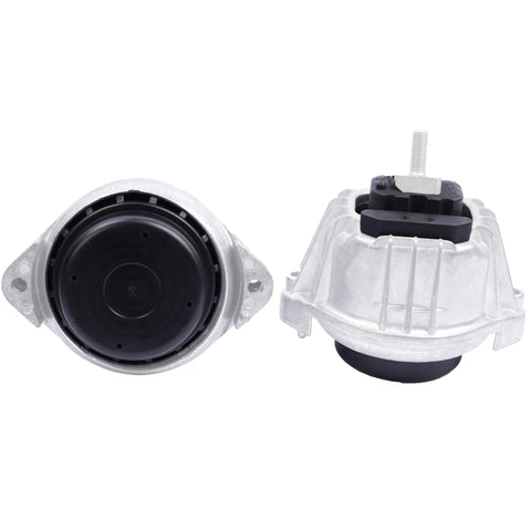 Premium Engine And Transmission Mount Kit For BMW 335i 328Xi X1 Z4 With 3.0L Engine showing top and bottom view of mounts.
