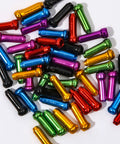 Colorful 100 Piece Bike Brake Cable End Caps Crimps Set For Road And Mountain Bikes Assorted Colors Including Black Green Blue Red Purple Gold Silver Durable Cable End Tips For Quick Adjustments And Repairs, aluminum caps