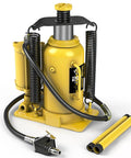Top Shelf Pneumatic Air Bottle Jack With 20 Ton Capacity And Manual Hand Pump Plus Air Pump for heavy-duty lifting.