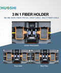 Six Motor Fiber Fusion Splicer With Core Alignment Visual Fault Locator And Optical Power Meter splicing multiple fiber types