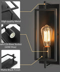 Black Wall Sconce Lighting Single Light Bathroom Vanity Fixture In Modern Farmhouse Style Slick Matte Black Metal Wall Light With E26 Base 110 To 240V Durable Indoor Bathroom Hallway Accent