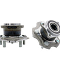 Front and side view of Rear Wheel Bearing Hub Assembly Set Of 2 For 2006-2018 Toyota RAV4 4WD And AWD 2015-2019 Lexus NX300h AWD