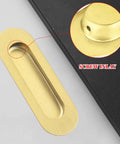 Sliding Pocket Door Handles Set 4.72 Inch Recessed Flush Finger Pulls In 304 Stainless Steel With Hidden Edge Pull