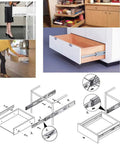 Two Pack Beefy Heavy Duty Soft Close Drawer Slides For Cabinets, 28 Inch 700mm, 3-Section Ball Bearing Rails installation guide