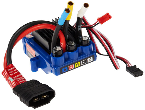 Velineon VXL-3s Waterproof Brushless Electronic Speed Control With Training Mode for 1/10 scale RC cars and trucks, cables visible