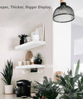 Floating Bathroom Shelves Over Toilet Set Of 2 In White MDF With Steel Brackets 15.7 x 6.7 Inch in modern kitchen setting